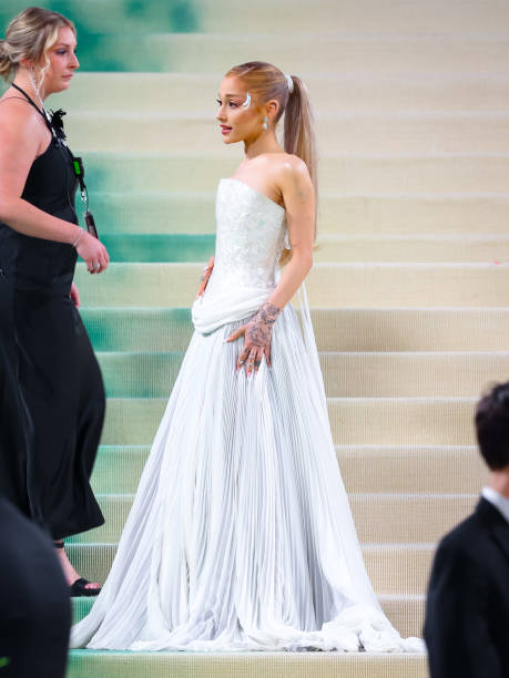Ariana Grande is seen attending the 2024 Met Gala Celebrating 'Sleeping Beauties: Reawakening Fashion' at The Metropolit