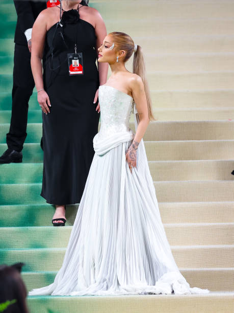Ariana Grande is seen attending the 2024 Met Gala Celebrating 'Sleeping Beauties: Reawakening Fashion' at The Metropolit