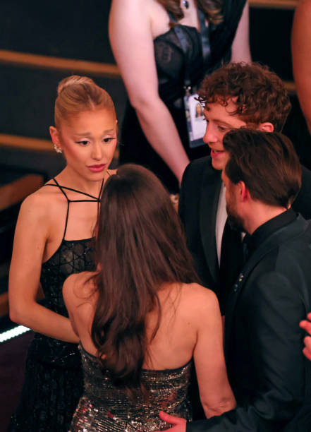 Ariana Grande, Jazz Charton, Ethan Slater, and Kieran Culkin are seen during the 97th Annual Oscars at Dolby Theatre on March 02, 2025 in Hollywood, California. (441×612)