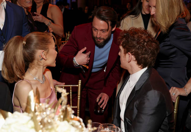 Ariana Grande, Kieran Culkin, and Ethan Slater attend The National Board of Review Annual Awards Gala at Cipriani 42nd Street on January 07, 2025 in New York City. — frame 102/110 (612×424)