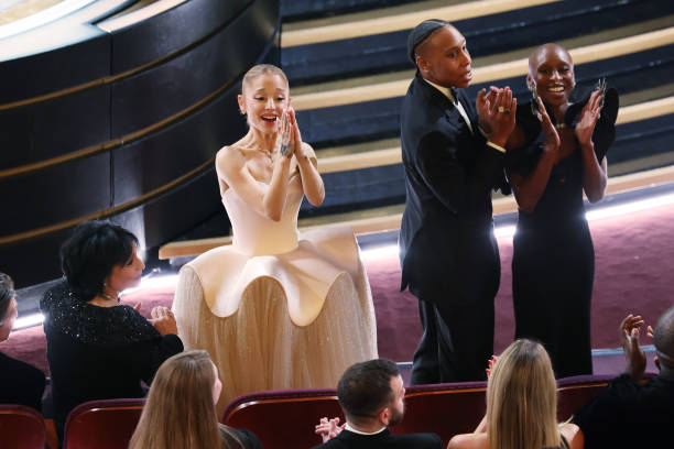 Ariana Grande, Lena Waithe, Cynthia Erivo at the 97th Oscars held at the Dolby Theatre on March 2, 2025 in Hollywood, California. — frame 2/93 (612×408)
