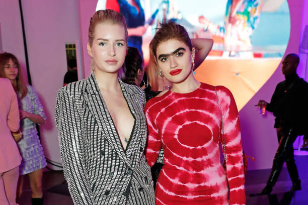 Lottie Moss and Sophia Hadjipanteli attend the VIP launch of Ariana Grande's 'Thank U, Next' fragrance in Shoreditch on September 27, 2019 in London, England. (612×408)
