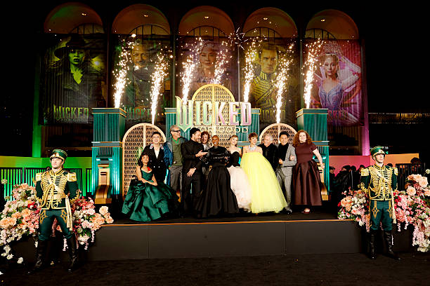 Marissa Bode, Bowen Yang, Jeff Goldblum, Jonathan Bailey, Ethan Slater, Cynthia Erivo, Ariana Grande, Michelle Yeoh, Marc E. Platt, Jon M. Chu and Bronwyn James attend as Universal Pictures proudly presents the WICKED FOR GOOD US Premiere on November 17, 2025 in New York City. — frame 64/124 (612×408)
