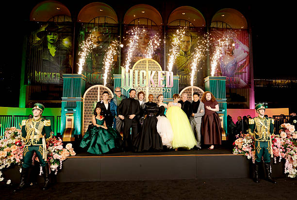 Marissa Bode, Bowen Yang, Jeff Goldblum, Jonathan Bailey, Ethan Slater, Cynthia Erivo, Ariana Grande, Michelle Yeoh, Marc E. Platt, Jon M. Chu and Bronwyn James attend as Universal Pictures proudly presents the WICKED FOR GOOD US Premiere on November 17, 2025 in New York City. — frame 59/124 (612×413)