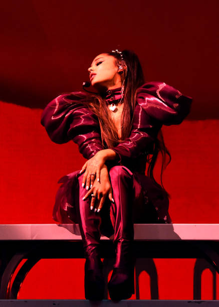 Ariana Grande performs at Coachella Stage during the 2019 Coachella Valley Music And Arts Festival on April 21, 2019 in 