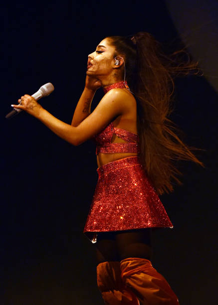 Ariana Grande performs at Coachella Stage during the 2019 Coachella Valley Music And Arts Festival on April 21, 2019 in 