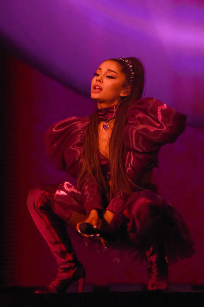 Ariana Grande performs at Coachella Stage during the 2019 Coachella Valley Music And Arts Festival on April 21, 2019 in 