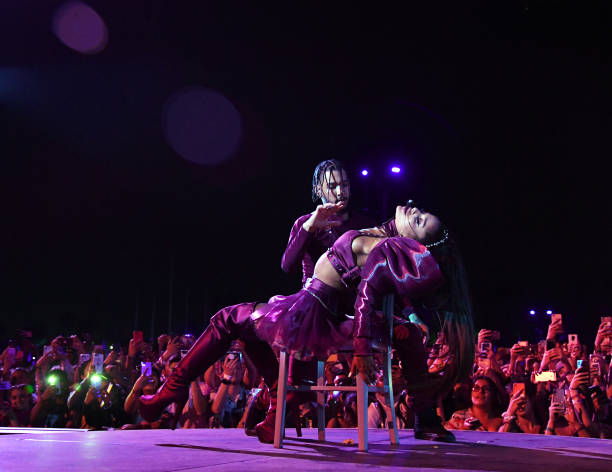 Ariana Grande performs at Coachella Stage during the 2019 Coachella Valley Music And Arts Festival on April 21, 2019 in Indio, California. (612×472)