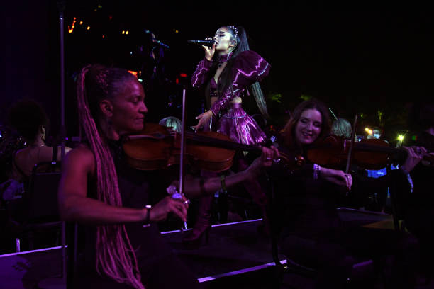 Ariana Grande performs at Coachella Stage during the 2019 Coachella Valley Music And Arts Festival on April 21, 2019 in Indio, California. (612×408)