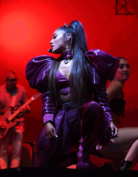 Ariana Grande performs at Coachella Stage during the 2019 Coachella Valley Music And Arts Festival on April 21, 2019 in 