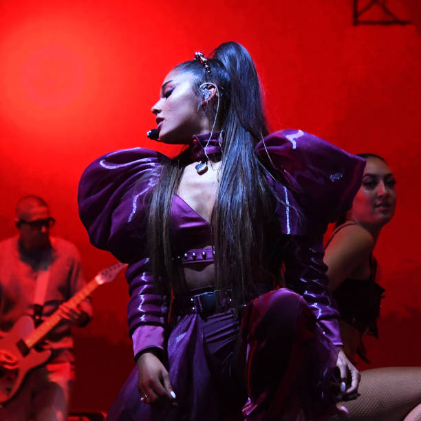 Ariana Grande performs at Coachella Stage during the 2019 Coachella Valley Music And Arts Festival on April 21, 2019 in 