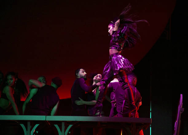 Ariana Grande performs at Coachella Stage during the 2019 Coachella Valley Music And Arts Festival on April 21, 2019 in 