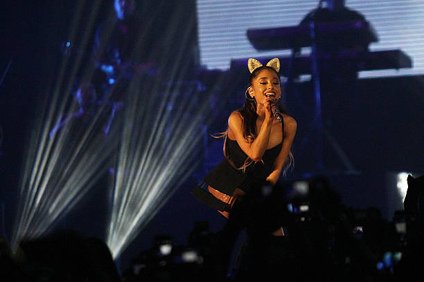 Ariana Grande performs live in Jakarta, Wednesday, August 26, 2015 at a concert that titled "The Honeymoon Tour.&qu