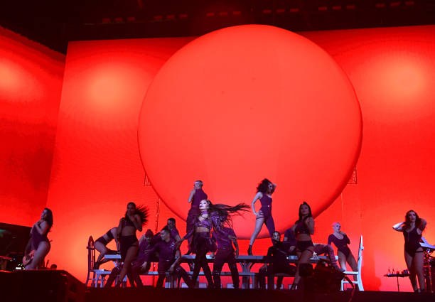 Ariana Grande performs on Coachella Stage during the 2019 Coachella Valley Music And Arts Festival on April 14, 2019 in Indio, California. (612×425)