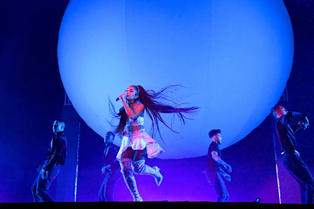 Ariana Grande performs on Coachella Stage during the 2019 Coachella Valley Music And Arts Festival on April 14, 2019 in 