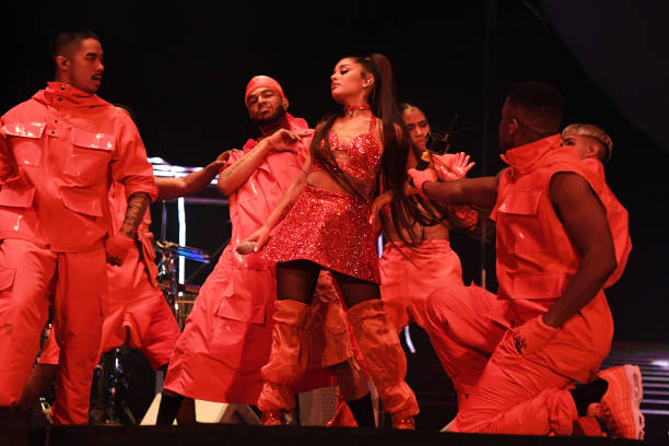 Ariana Grande performs on Coachella Stage during the 2019 Coachella Valley Music And Arts Festival on April 14, 2019 in Indio, California. (612×408)
