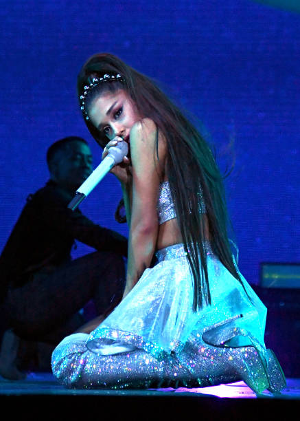 Ariana Grande performs on Coachella Stage during the 2019 Coachella Valley Music And Arts Festival on April 14, 2019 in 