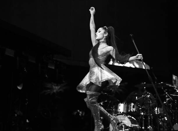 Ariana Grande performs on Coachella Stage during the 2019 Coachella Valley Music And Arts Festival on April 14, 2019 in 