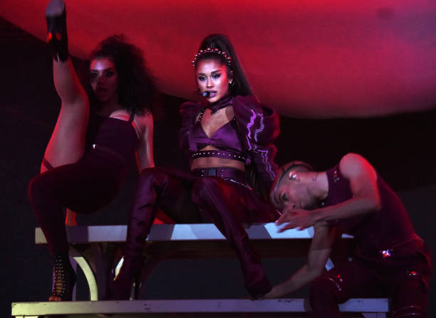 Ariana Grande performs on Coachella Stage during the 2019 Coachella Valley Music And Arts Festival on April 14, 2019 in 