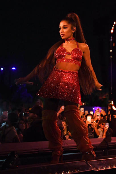 Ariana Grande performs on Coachella Stage during the 2019 Coachella Valley Music And Arts Festival on April 14, 2019 in Indio, California. (408×612)