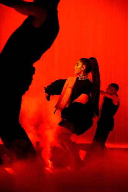 Ariana Grande performs on stage during the "Dangerous Woman" Tour Opener at Talking Stick Resort Arena on February 3, 20