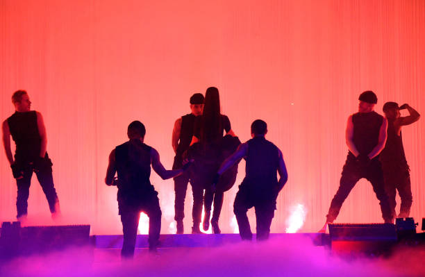 Ariana Grande performs on stage during the "Dangerous Woman" Tour Opener at Talking Stick Resort Arena on February 3, 2017 in Phoenix, Arizona. (612×399)