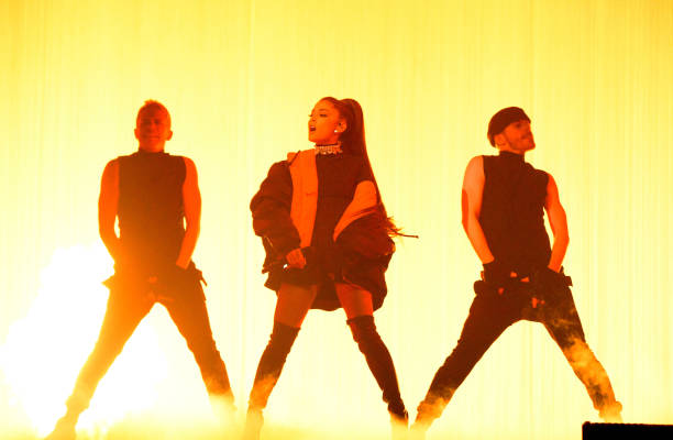 Ariana Grande performs on stage during the "Dangerous Woman" Tour Opener at Talking Stick Resort Arena on February 3, 2017 in Phoenix, Arizona. (612×400)