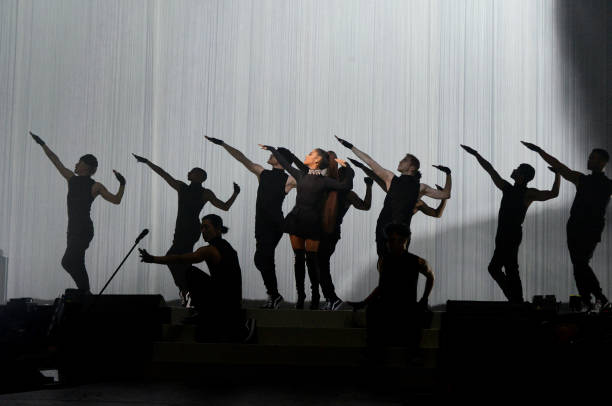 Ariana Grande performs on stage during the "Dangerous Woman" Tour Opener at Talking Stick Resort Arena on February 3, 20
