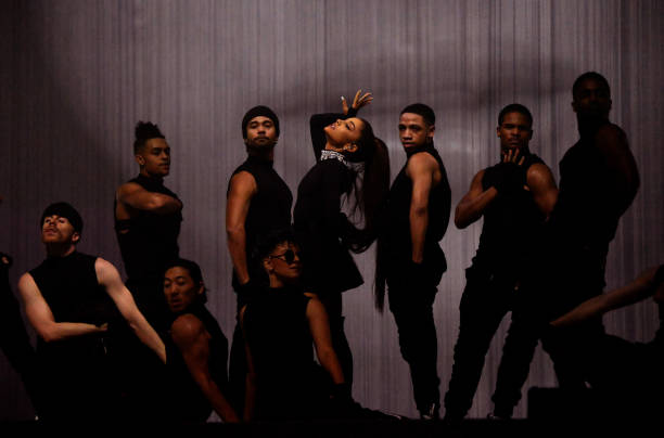 Ariana Grande performs on stage during the "Dangerous Woman" Tour Opener at Talking Stick Resort Arena on February 3, 2017 in Phoenix, Arizona. (612×404)