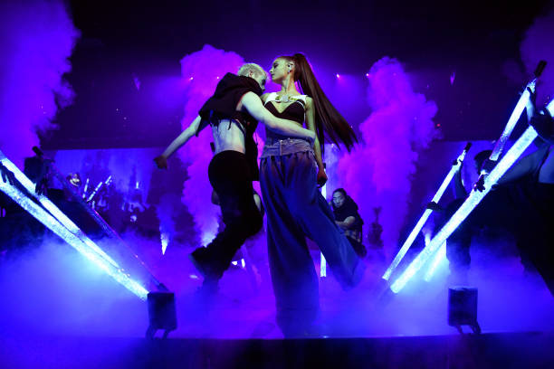 Ariana Grande performs on stage during the "Dangerous Woman" Tour Opener at Talking Stick Resort Arena on February 3, 2017 in Phoenix, Arizona. (612×408)