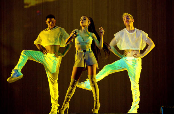 Ariana Grande performs on stage during the "Dangerous Woman" Tour Opener at Talking Stick Resort Arena on February 3, 2017 in Phoenix, Arizona. (612×400)