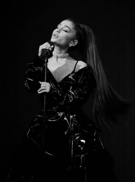 Ariana Grande performs on stage during the "Dangerous Woman" Tour Opener at Talking Stick Resort Arena on February 3, 20