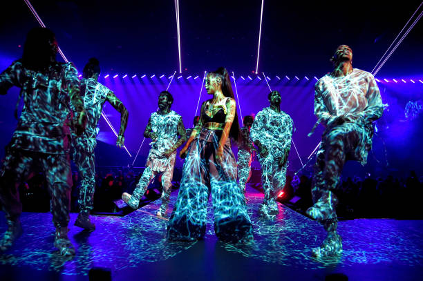 Ariana Grande performs on stage during the "Dangerous Woman" Tour Opener at Talking Stick Resort Arena on February 3, 2017 in Phoenix, Arizona. (612×407)