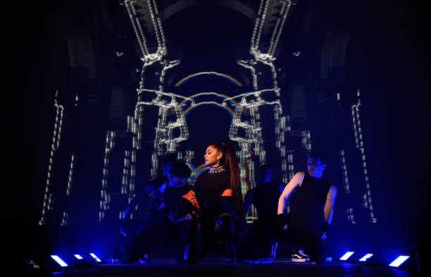 Ariana Grande performs on stage during the "Dangerous Woman" Tour Opener at Talking Stick Resort Arena on February 3, 2017 in Phoenix, Arizona. (612×393)