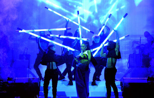 Ariana Grande performs on stage during the "Dangerous Woman" Tour Opener at Talking Stick Resort Arena on February 3, 2017 in Phoenix, Arizona. (612×390)