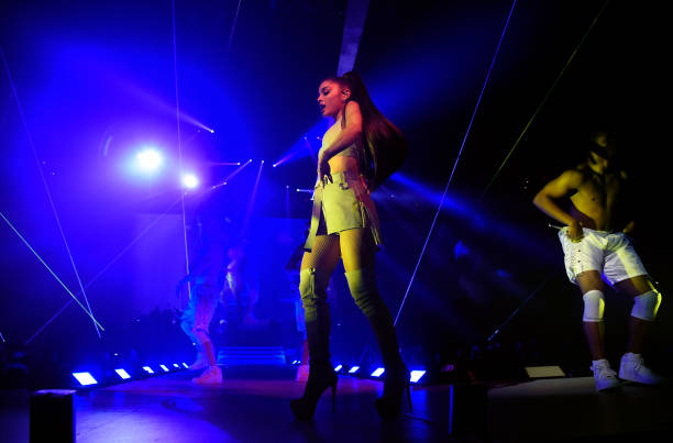 Ariana Grande performs on stage during the "Dangerous Woman" Tour Opener at Talking Stick Resort Arena on February 3, 2017 in Phoenix, Arizona. (612×403)