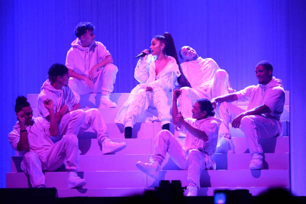 Ariana Grande performs on stage during the "Dangerous Woman" Tour Opener at Talking Stick Resort Arena on February 3, 2017 in Phoenix, Arizona. (612×408)