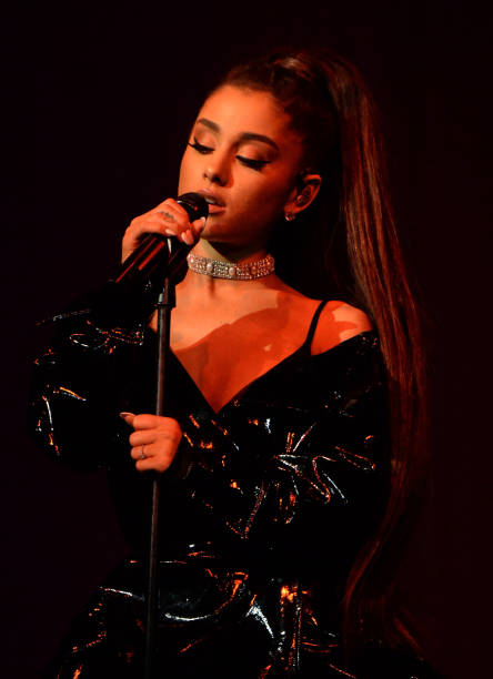 Ariana Grande performs on stage during the "Dangerous Woman" Tour Opener at Talking Stick Resort Arena on February 3, 2017 in Phoenix, Arizona. (444×612)