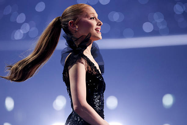 Ariana Grande performs onstage at the MTV Video Music Awards 2025 held at UBS Arena on September 07, 2025 in New York, N