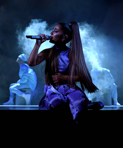 Ariana Grande performs onstage during Ariana Grande Sweetener World Tour at Staples Center on May 07, 2019 in Los Angele