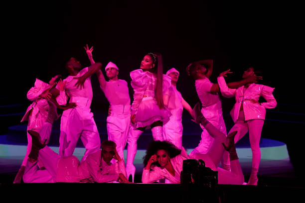 Ariana Grande performs onstage during Ariana Grande Sweetener World Tour at Staples Center on May 07, 2019 in Los Angeles, California. (612×408)