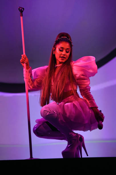 Ariana Grande performs onstage during Ariana Grande Sweetener World Tour at Staples Center on May 07, 2019 in Los Angele