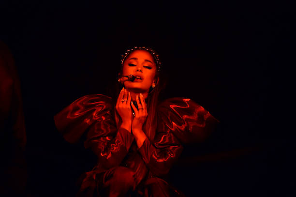 Ariana Grande performs onstage during Ariana Grande Sweetener World Tour at Staples Center on May 07, 2019 in Los Angele