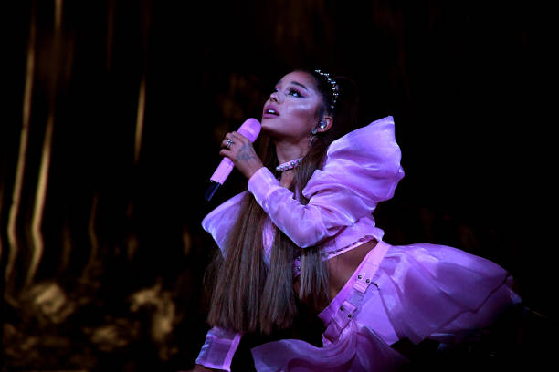 Ariana Grande performs onstage during Ariana Grande Sweetener World Tour at Staples Center on May 07, 2019 in Los Angele