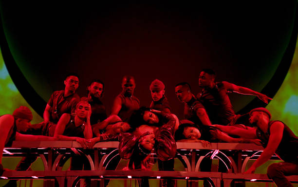 Ariana Grande performs onstage during Ariana Grande Sweetener World Tour at Staples Center on May 07, 2019 in Los Angeles, California. (612×384)