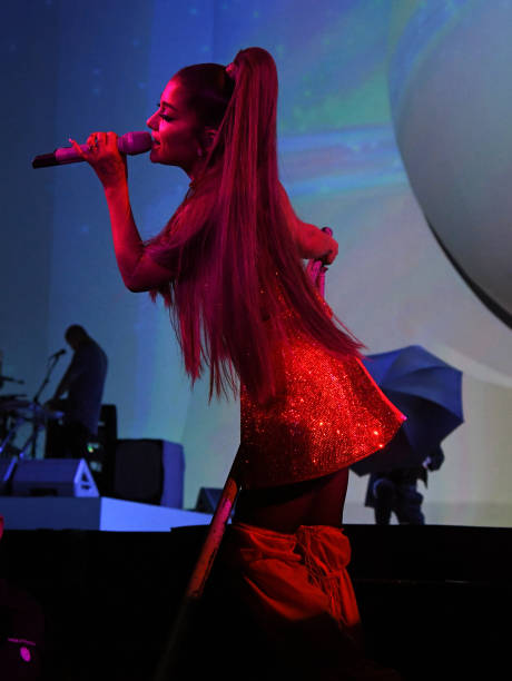 Ariana Grande performs onstage during Ariana Grande Sweetener World Tour at Staples Center on May 07, 2019 in Los Angele