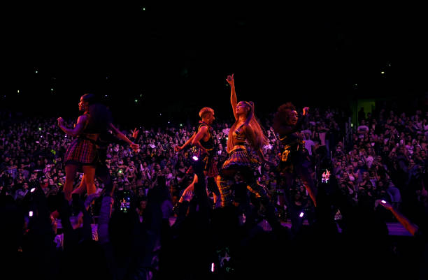 Ariana Grande performs onstage during Ariana Grande Sweetener World Tour at Staples Center on May 07, 2019 in Los Angele