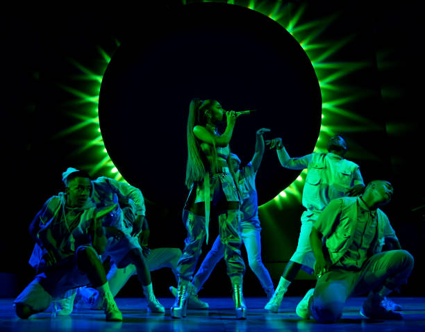 Ariana Grande performs onstage during Ariana Grande Sweetener World Tour at Staples Center on May 07, 2019 in Los Angele