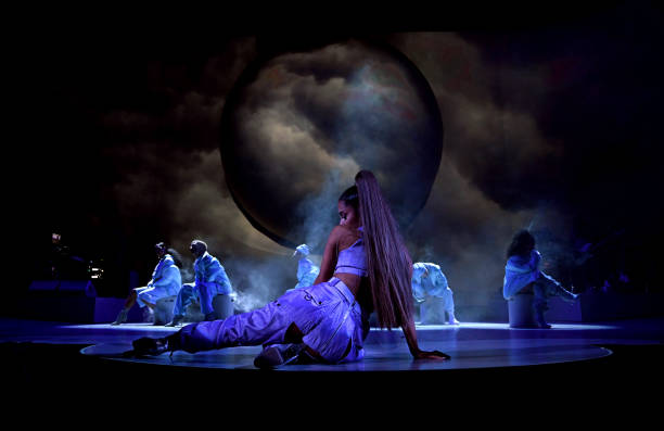Ariana Grande performs onstage during Ariana Grande Sweetener World Tour at Staples Center on May 07, 2019 in Los Angele