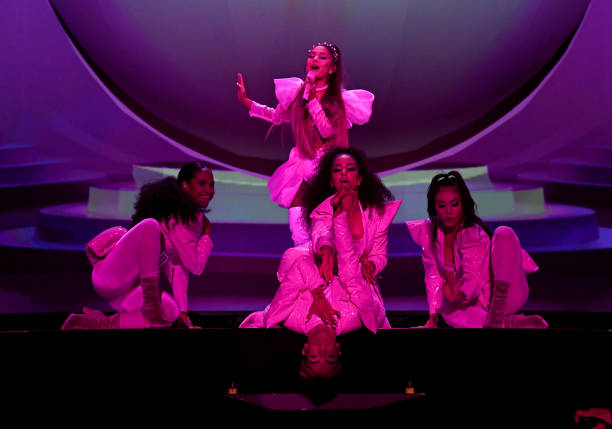 Ariana Grande performs onstage during Ariana Grande Sweetener World Tour at Staples Center on May 07, 2019 in Los Angeles, California. (612×429)
